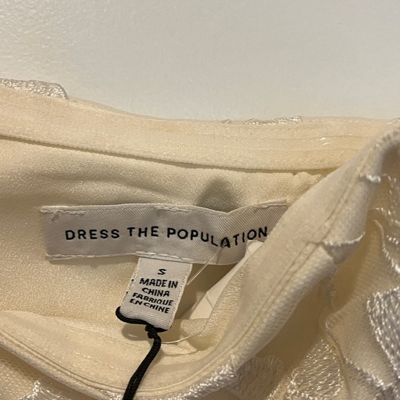 Dress The Population Maddie Lace One Shoulder Mini Dress - NWT- Size Small - Picture 7 of 8